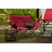 Load image into Gallery viewer, Ozark Trail Three Shelf Folding End Table with Cup Holder, Red