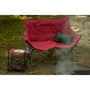 Load image into Gallery viewer, Ozark Trail Three Shelf Folding End Table with Cup Holder, Red