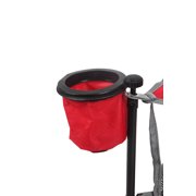 Ozark Trail Three Shelf Folding End Table with Cup Holder, Red
